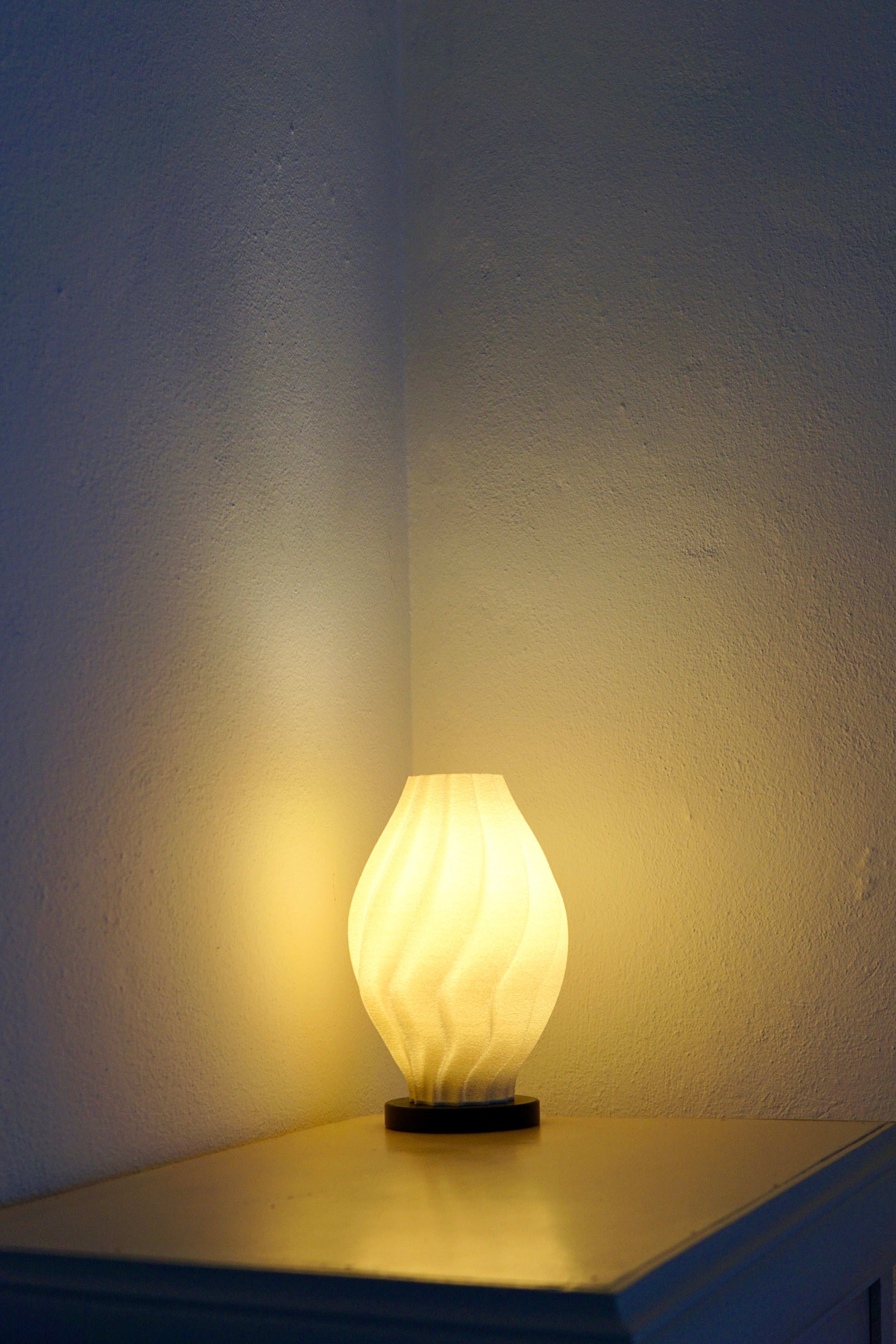 North Sea Wave S Off White Rough - Bordlampe