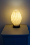 North Sea Wave S Off White Rough - Bordlampe