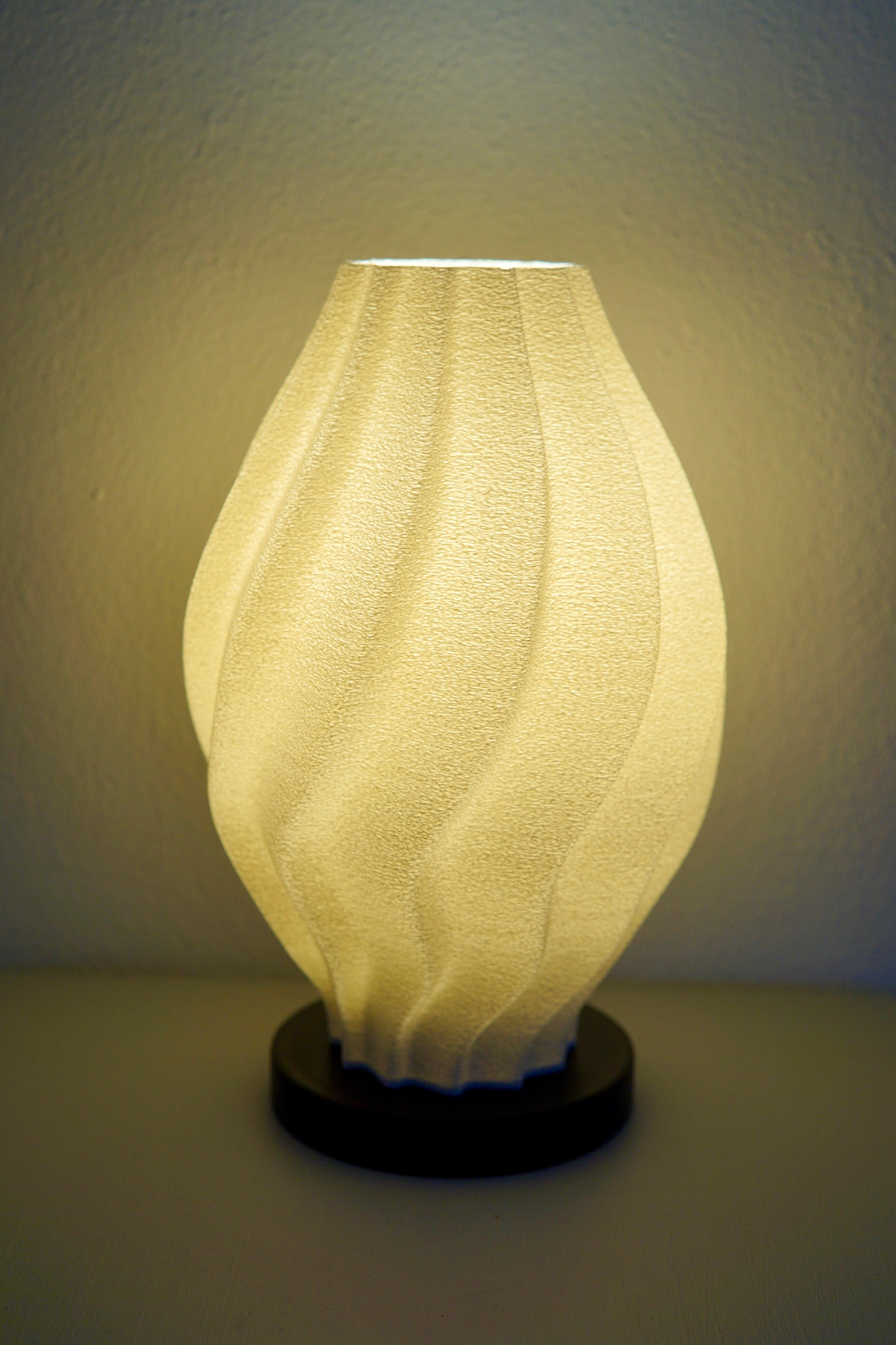 North Sea Wave S Off White Rough - Bordlampe