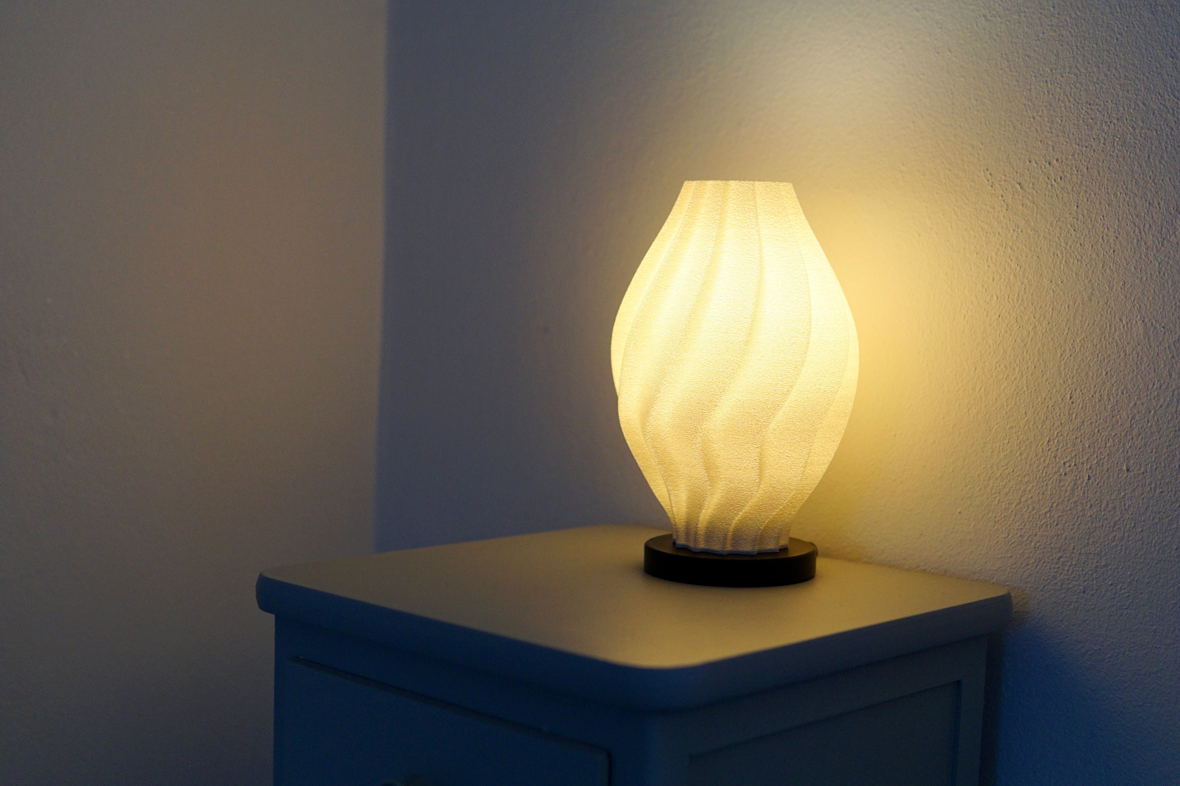 North Sea Wave S Off White Rough - Bordlampe