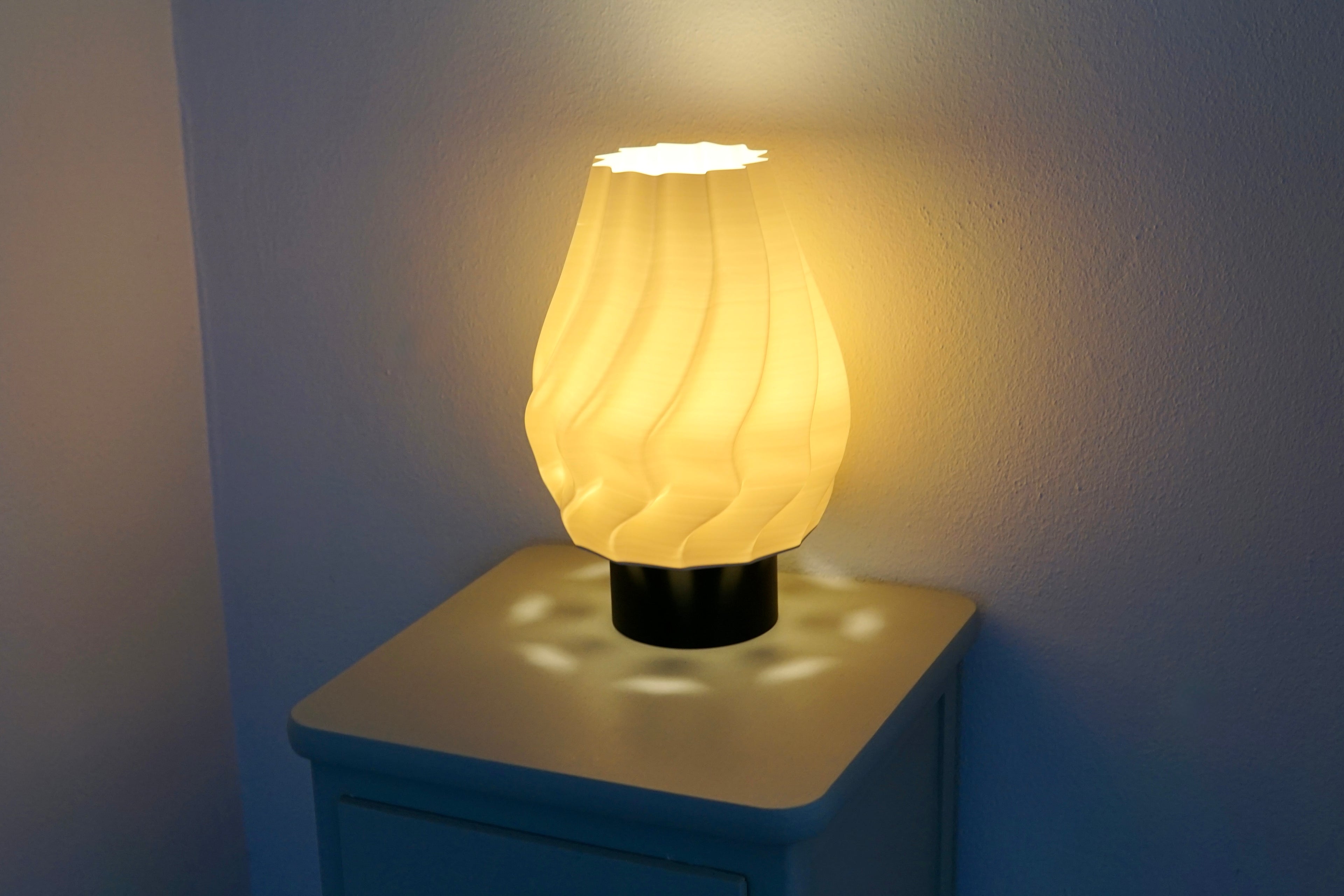 North Sea Wave L Off White Smooth - Bordlampe